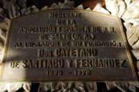 Placa a Dn. Cayetano de Santiago y Fernández 1886-1928