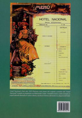 Hotel Nacional, carta menú del comedor